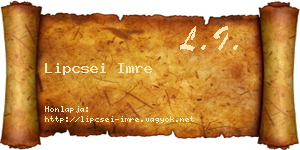 Lipcsei Imre névjegykártya